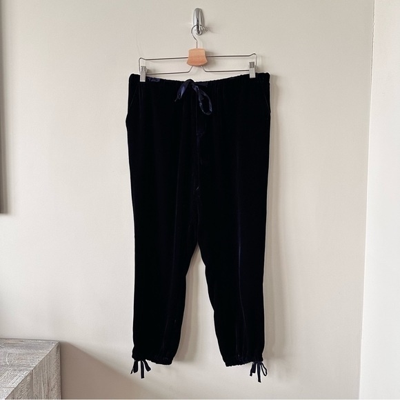 JOIE-DYRE Velvet Drawstring Jogger Pants (Size:Large) - Picture 3 of 11